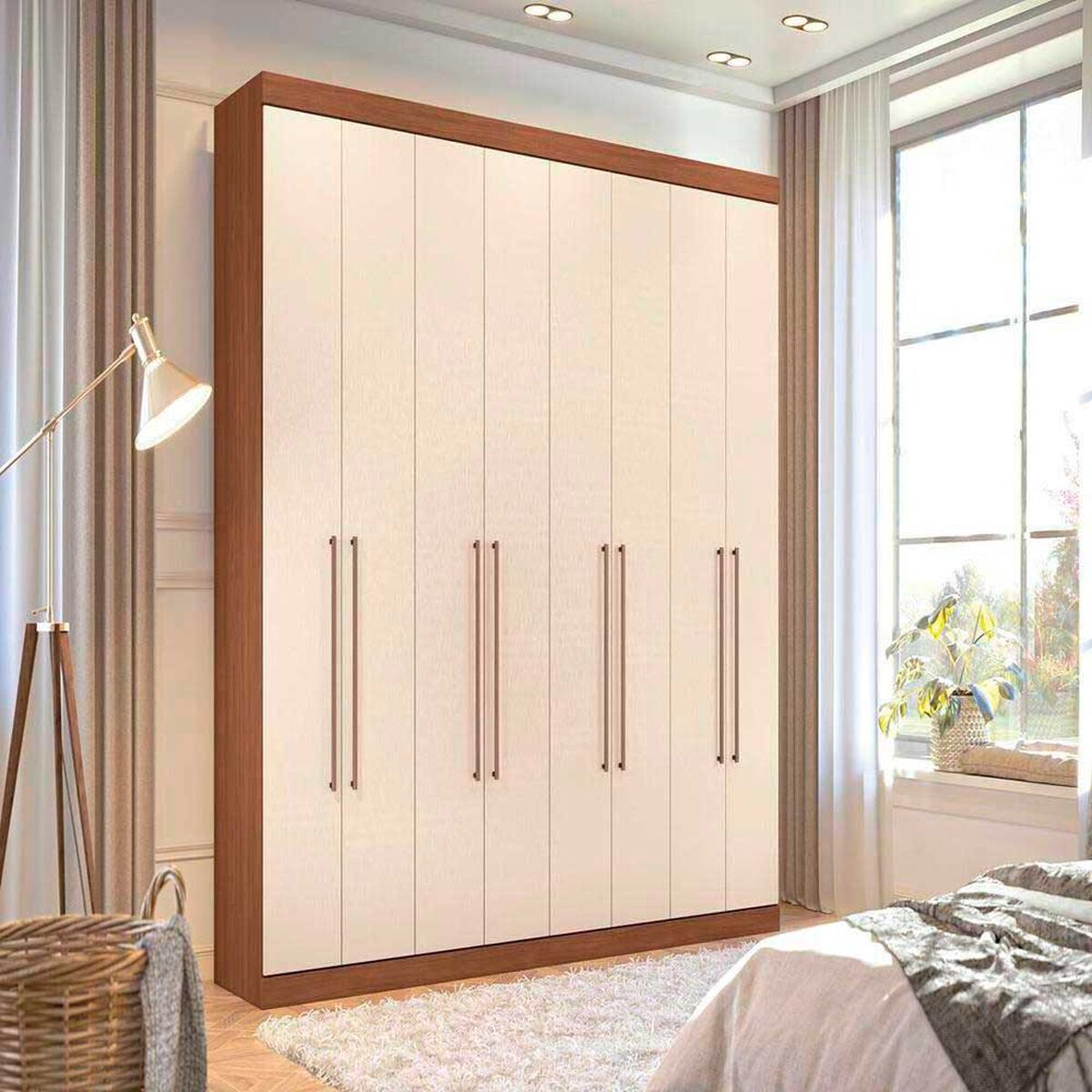 Cl&oacute;set Altavision VIP 8 Puertas 4 Cajones Jatoba Areia