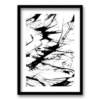 Cuadro Decorativo Retela Brush Black II 40 x 30 cm
