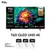 Smart TV QLED 65" TCL UHD 4K Google TV T6D
