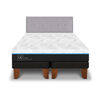 Cama Europea CIC Green Infinity King + 1 Respaldo Ganges