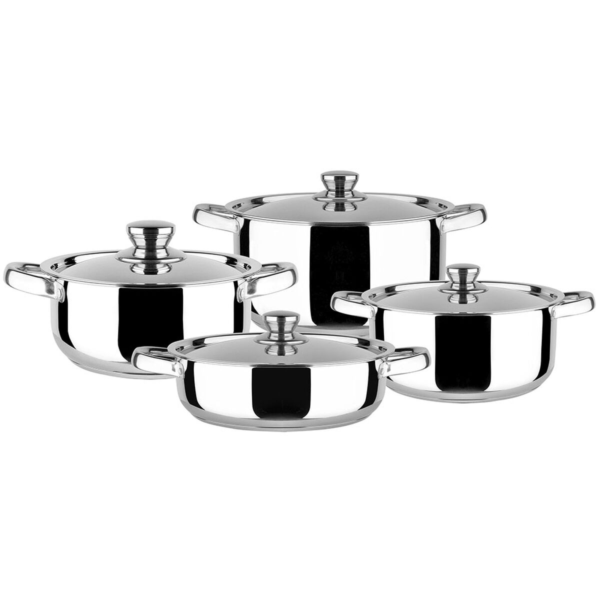 Batería de Cocina Malaga Acero 8 Piezas