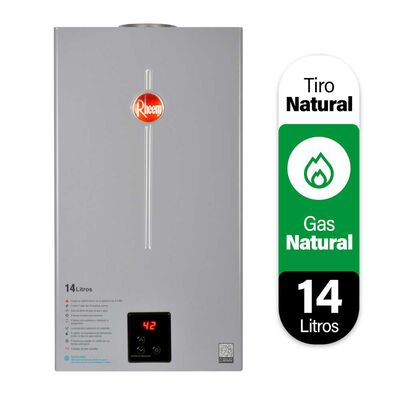 Imagen 1 del producto Calefont 14 litros Gas natural Tiro natural Rheem