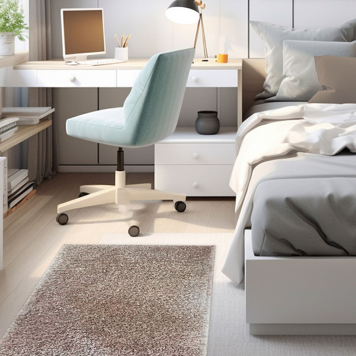 Alfombra Idetex Shaggy Lisa 133x180 cm Beige