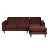 Sofá Seccional Derecho Latam Home Salermo Tela Velvet 3 Cuerpos Chocolate
