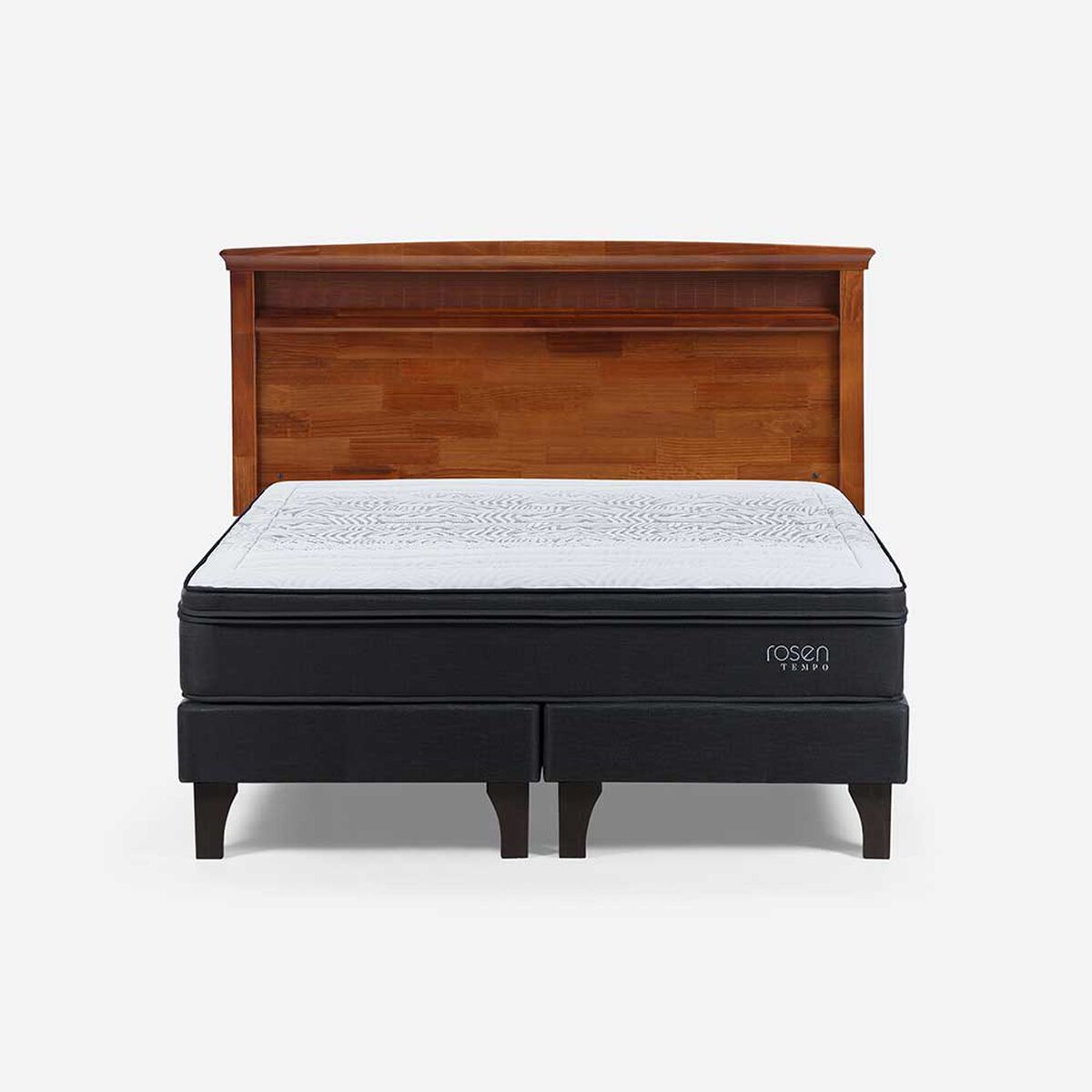 Cama Europea Rosen Base Dividida 2 Plazas Tempo + Respaldo Veneto