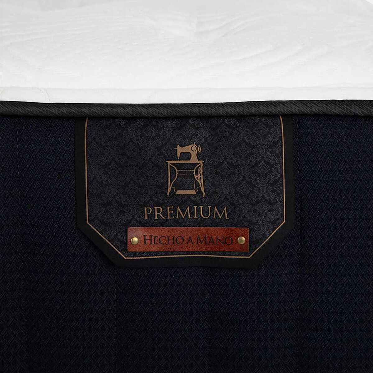 Cama Europea CIC 1,5 Plazas Premium + Respaldo Villarrica Negro