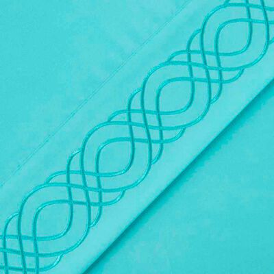 Imagen 2 del producto Juego de Sábanas Illusions 2 Plazas Bordada Waterspout Celeste