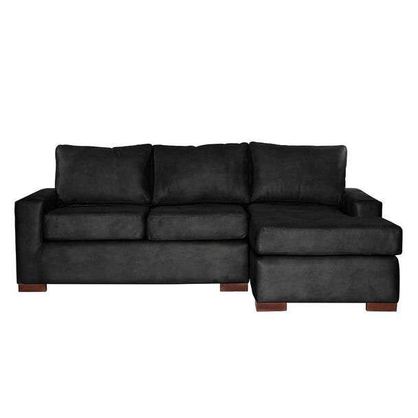 Sofá Seccional Derecho Latam Home Livorno 3 Cuerpos Negro