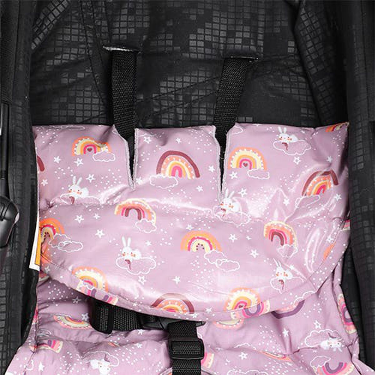 Colchoneta para Coches Arcoíris Rosado Infanti