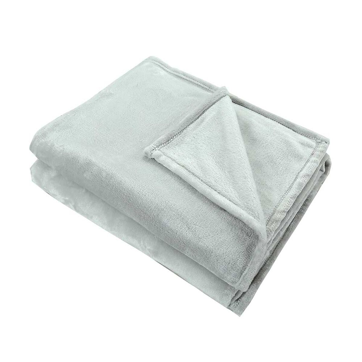 Frazada Flannel Illusions 1,5 Plazas Gris