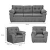 Juego de Living Deco Outlet Polonia Sofá 3 Cuerpos + Dos Sillones 1 Cuerpo Beige