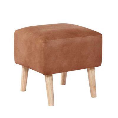 Pouf Latam Home Burdeos Cuero Kentucky Tabaco