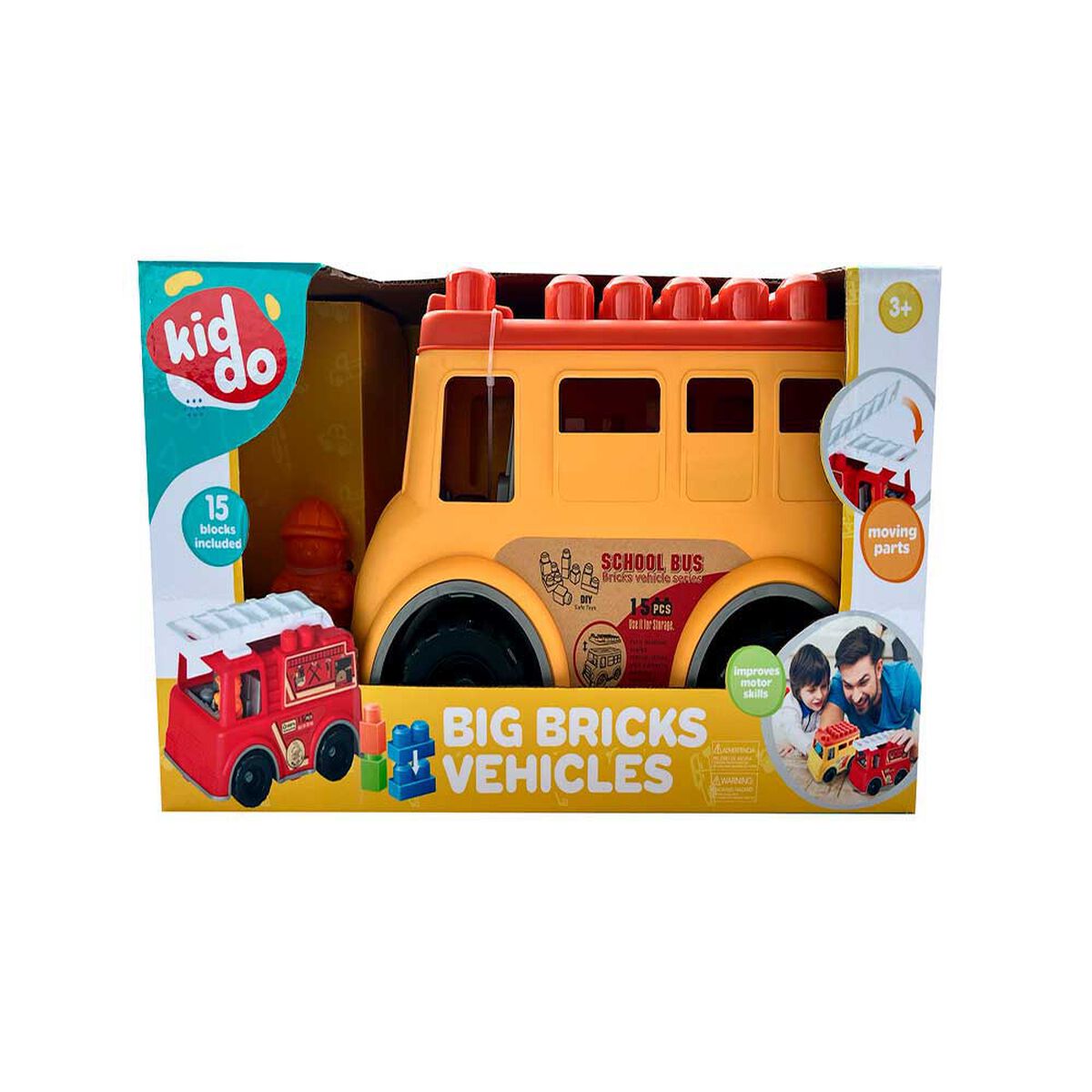 Vehiculos de 30Cm con 15 Bloques Diseño Surtido Kiddo