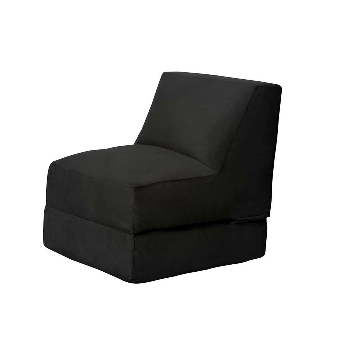 Sof&aacute; Cama Latam Home Velvet Bari 1 Cuerpo Negro