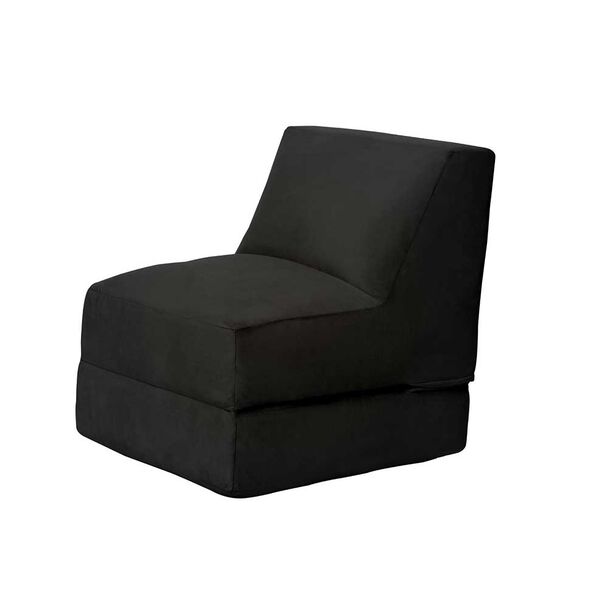 Sofá Cama Latam Home Velvet Bari 1 Cuerpo Negro