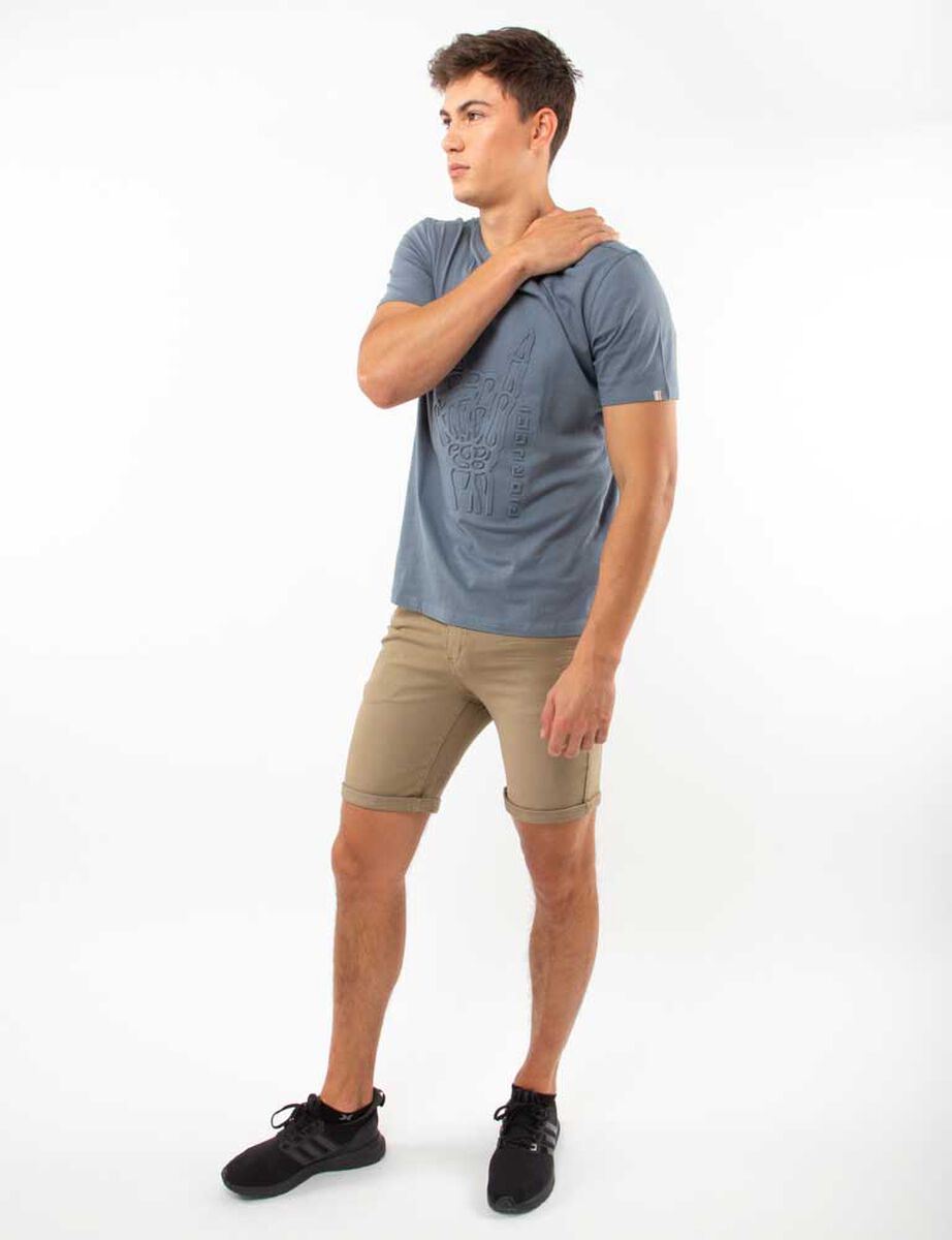 Polera Relieve Manga Corta Hombre Fiorucci