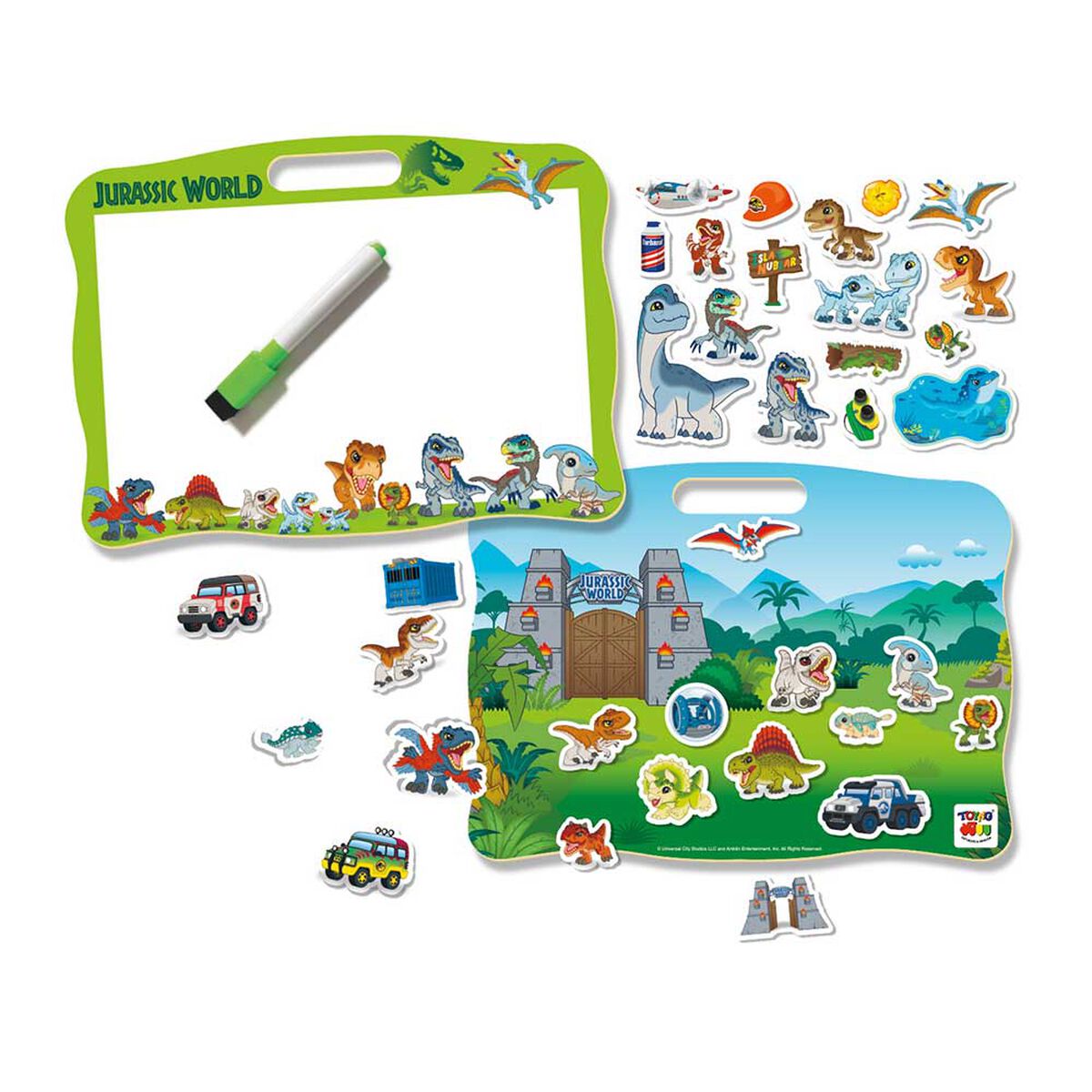 Juego Educativo Pizarra 2 En 1 - Jurassic