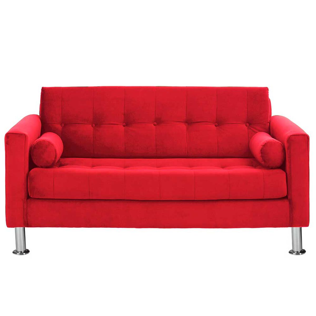 Sofá Bodevir Retro Felpa 12 3 Cuerpos Rojo