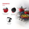 Bater&iacute;a de cocina Aluminio Forjado 7 Piezas Rojo