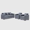 Juego de Living  Muebles MPR Charlotte 3-1-1 Cuerpos Gris