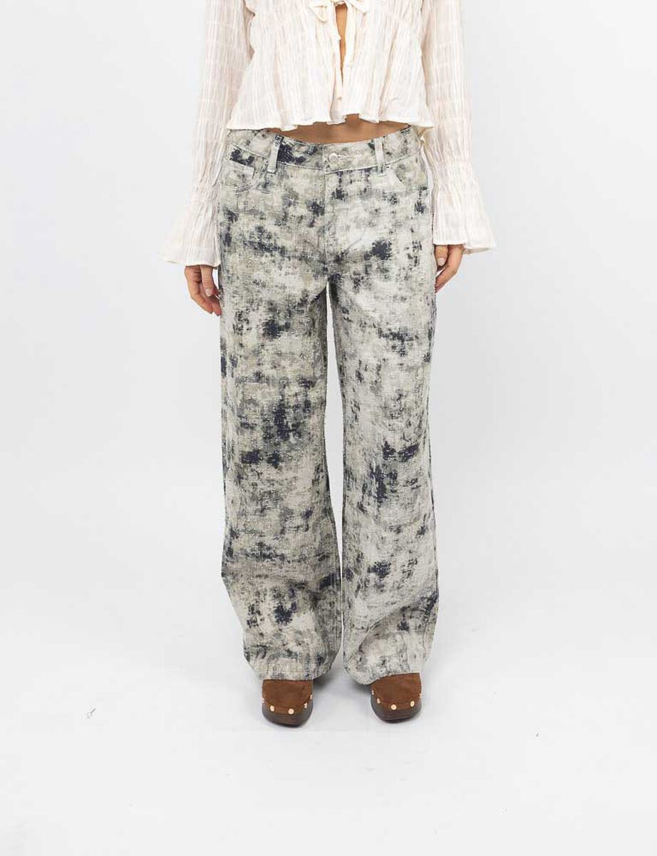 Jeans Estampado Straight Mujer Icono