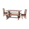 Juego de Comedor Latam Home Sevilla Burgos 2 Sillas + 2 Bancas Cuero Kentucky Café Moro