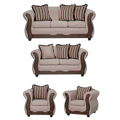 Imagen 1 del producto Juego de Living Black Factory Sofia 7 Cuerpos Beige