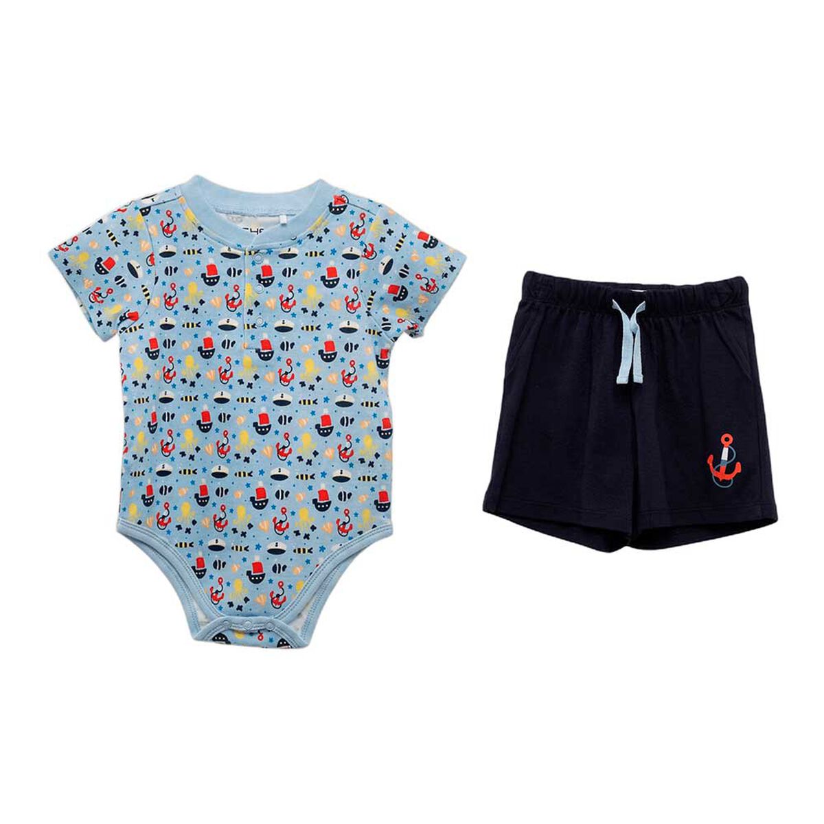 Conjunto Conjunto Body+Short Beb&eacute; Chess Baby