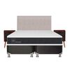 Box Spring CIC Base Dividida King New Ortopedic + Respaldo + 2 Veladores Tigris