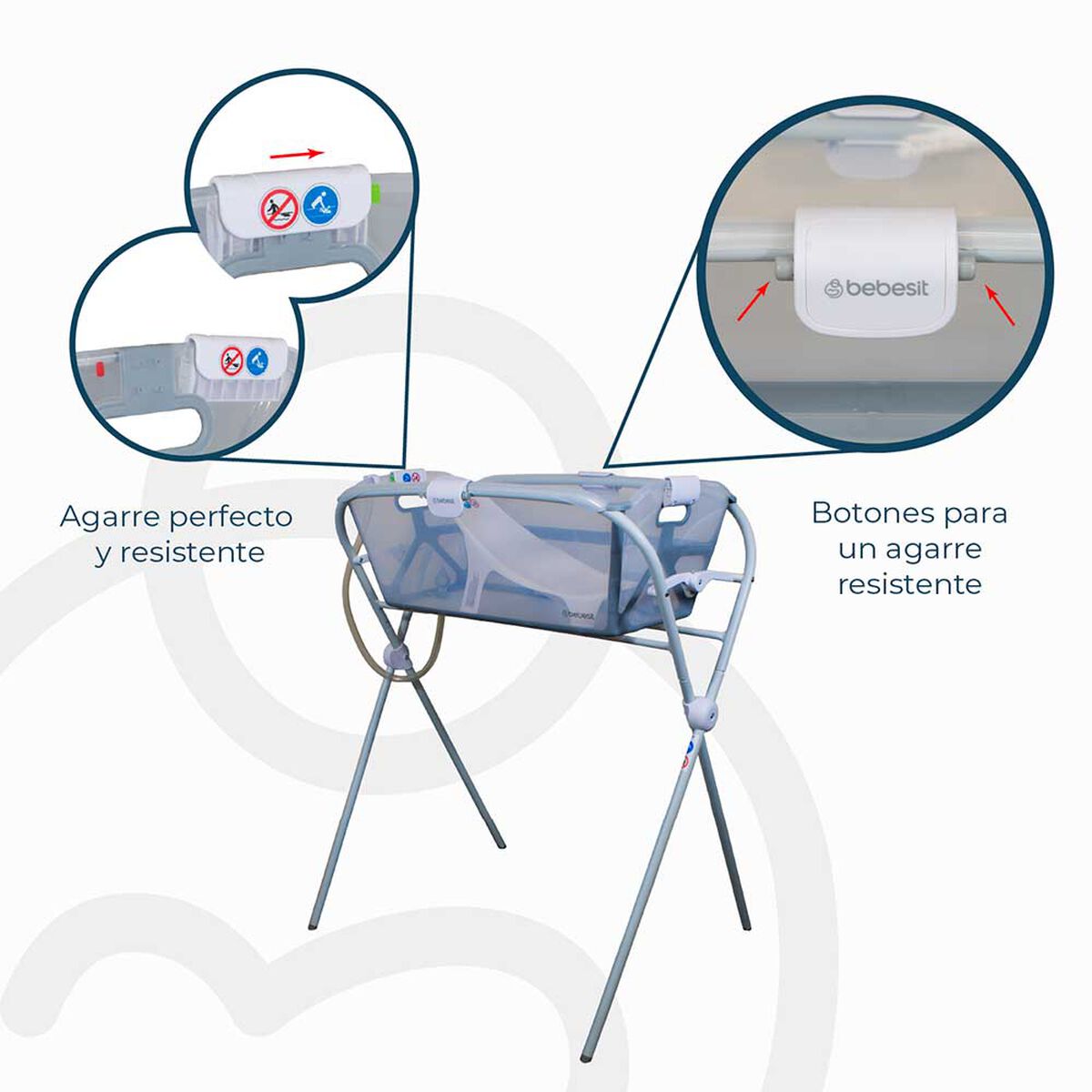 Ba&ntilde;era 3 en 1 Plegable + Soporte de Bebesit