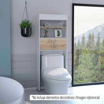 Imagen 1 del producto Mueble Optimizador TuHome Bath Bi Color Blanco Duna 2 Puertas