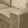 Sofá Seccional Izquierdo Innovamuebles Mini Senna Felpa 3 Cuerpos Beige