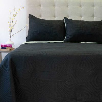 Quilt Doral King Negro Verde Origins