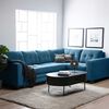 Sof&aacute; Seccional Derecho Living Factory Dubai 5 Cuerpos Azul Piedra