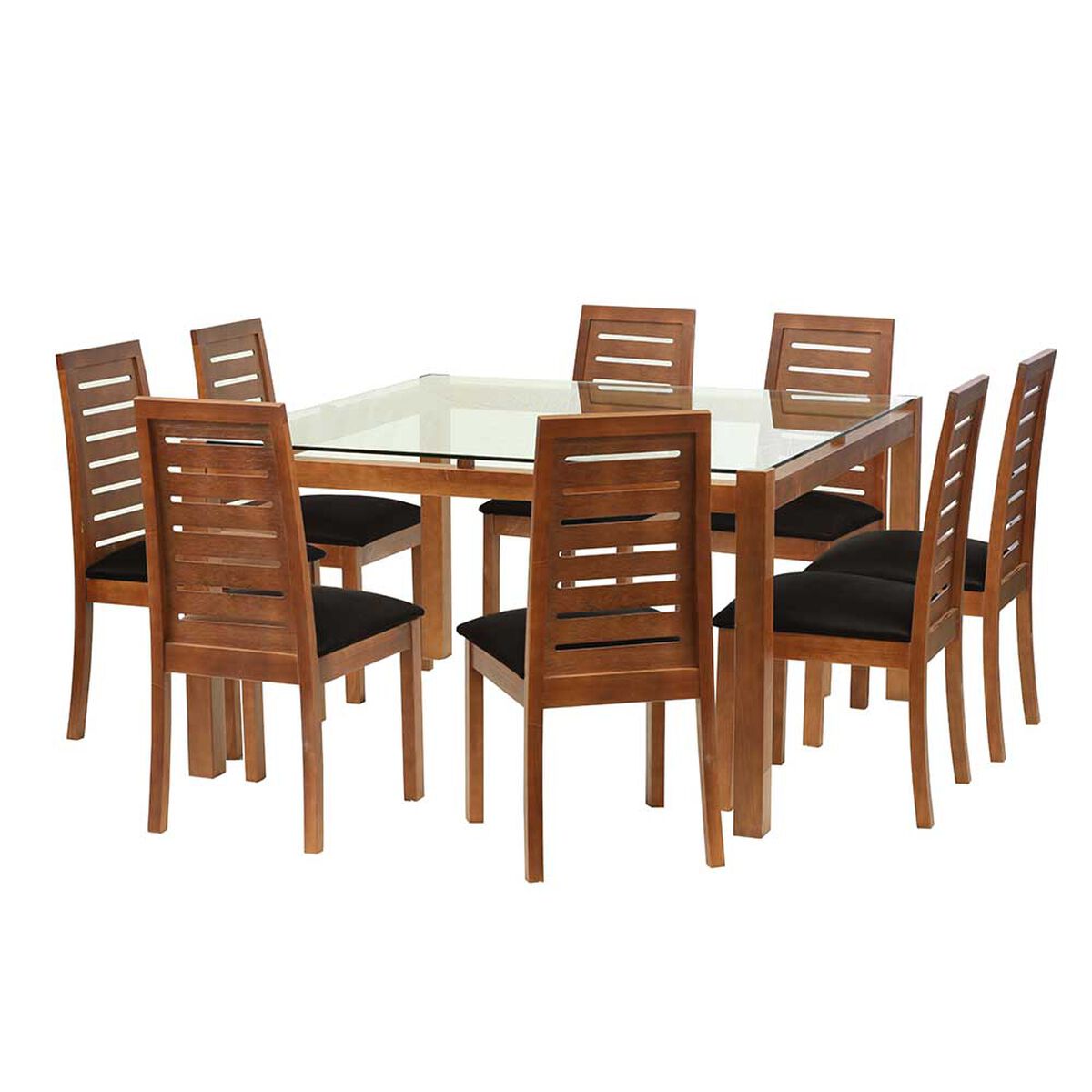 Juego de Comedor Latam Home Barcelona 8 Sillas Negro