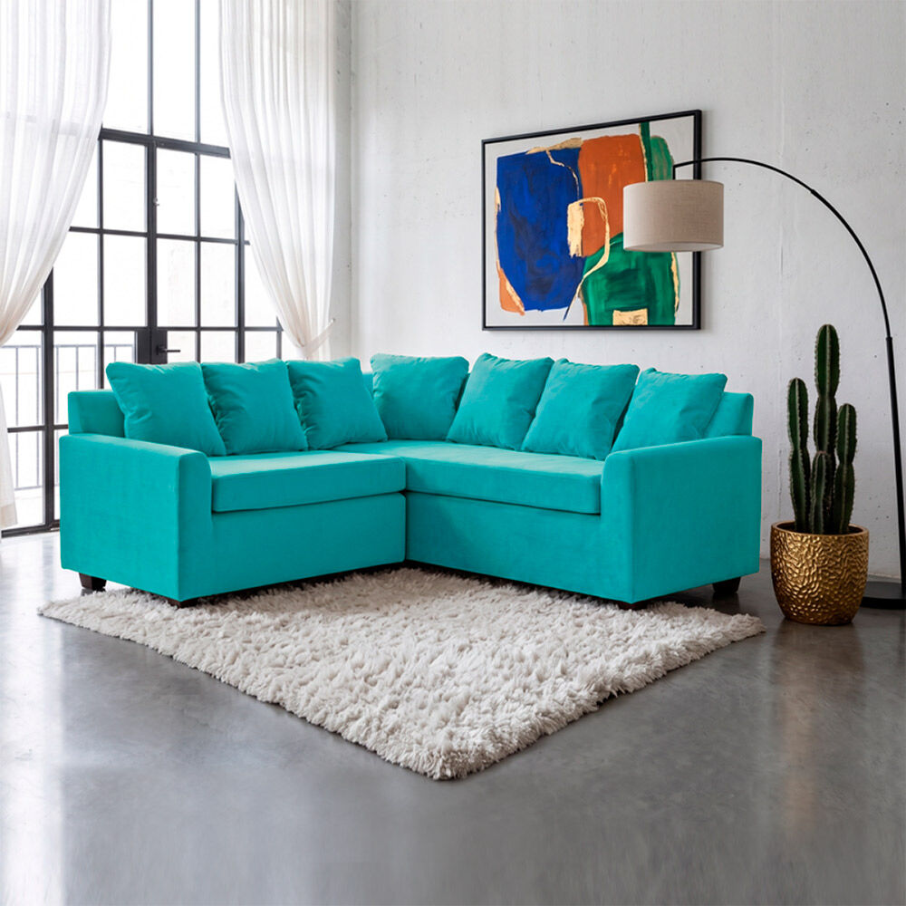 Seccional Latam Home Lucca 3 Cuerpos Turquesa