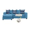 Sof&aacute; Seccional Izquierdo Living Factory Milan 3 Cuerpos Azul Piedra