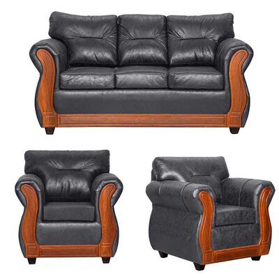 Imagen 1 del producto Juego de Living Black Factory Toronto 5 Cuerpos Gris