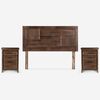 Cama Europea Rosen 2 Plazas Dolce + Respaldo + 2 Veladores