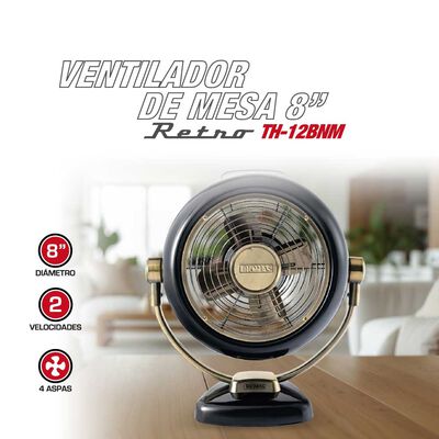 Imagen 2 del producto Ventilador de Mesa Thomas TH-12BNM Bronce/Negro