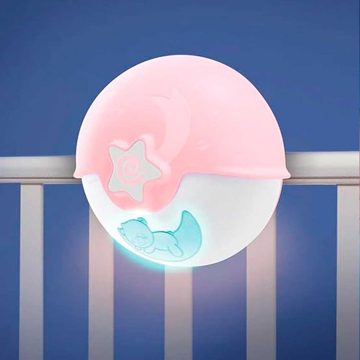 Proyector Musical Luz Nocturna de Estrellas Rosa Infantino