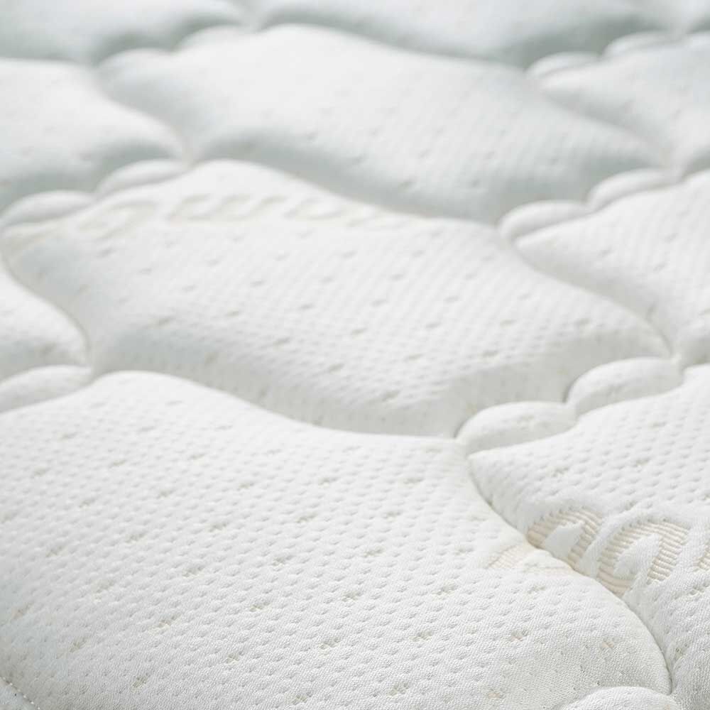 Cama Europea Celta 1 Plaza Bamboo + Respaldo + Velador Alba White