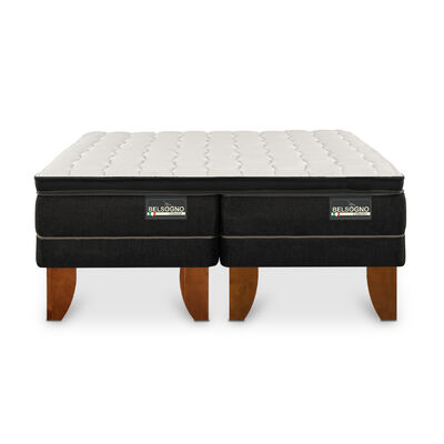 Camas Europeas Dúplex Belsogno 75 x 190 cm Lite + 1 Topper Premium