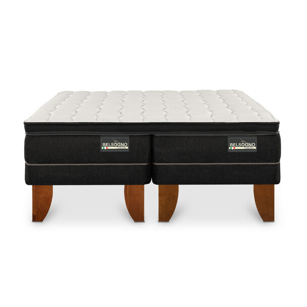 Camas Europeas Dúplex Belsogno 75 x 190 cm Lite + 1 Topper Premium