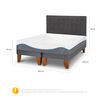 Cama Europea CIC Base Dividida King Alaska + Respaldo