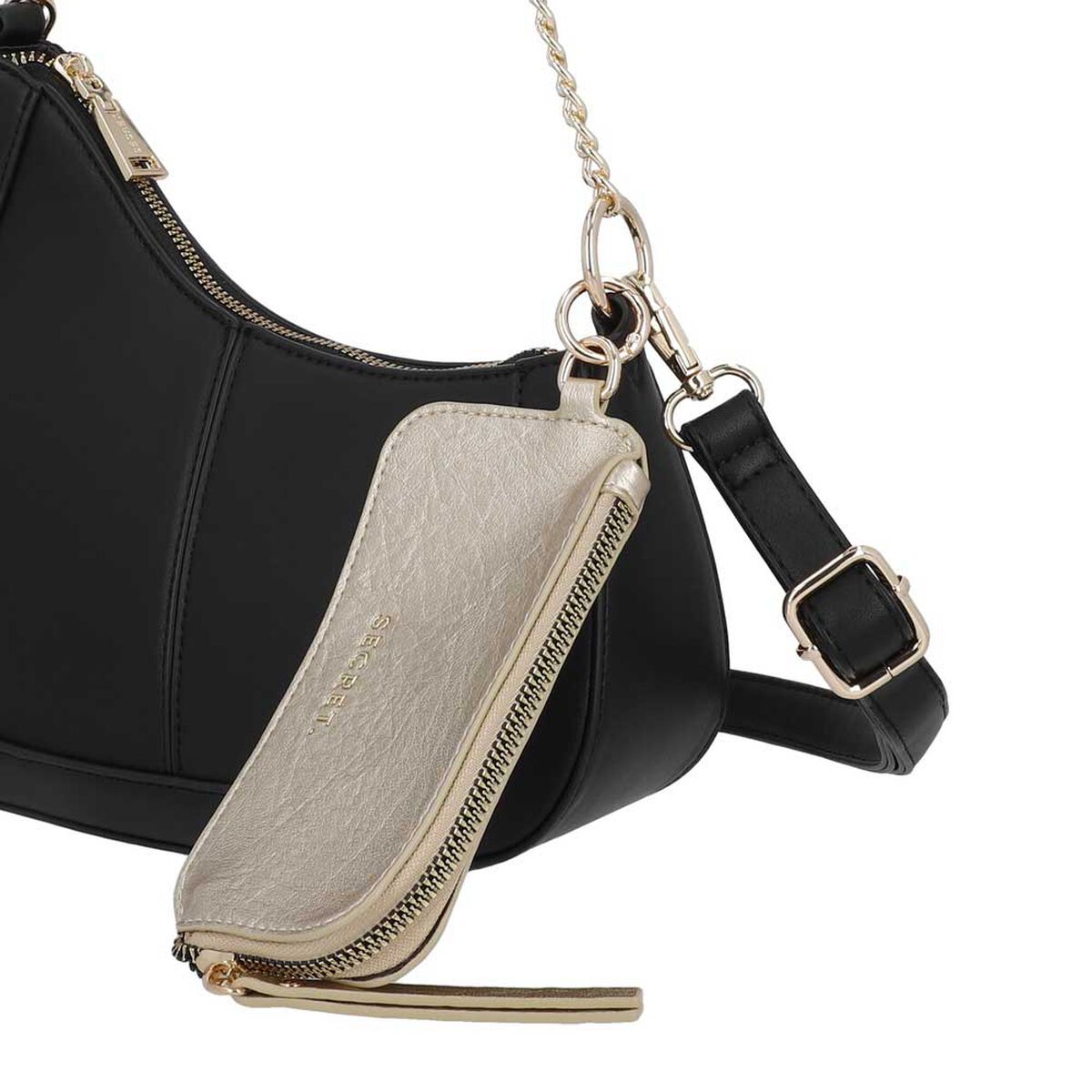 Cartera Bandolera Secret Malaga SC7 Peque&ntilde;a Negra