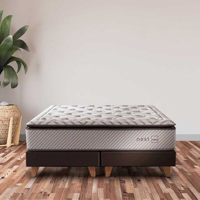 Imagen 2 del producto Cama Europea Rosen Base Dividida King Nest + 2 Almohadas Memory Max