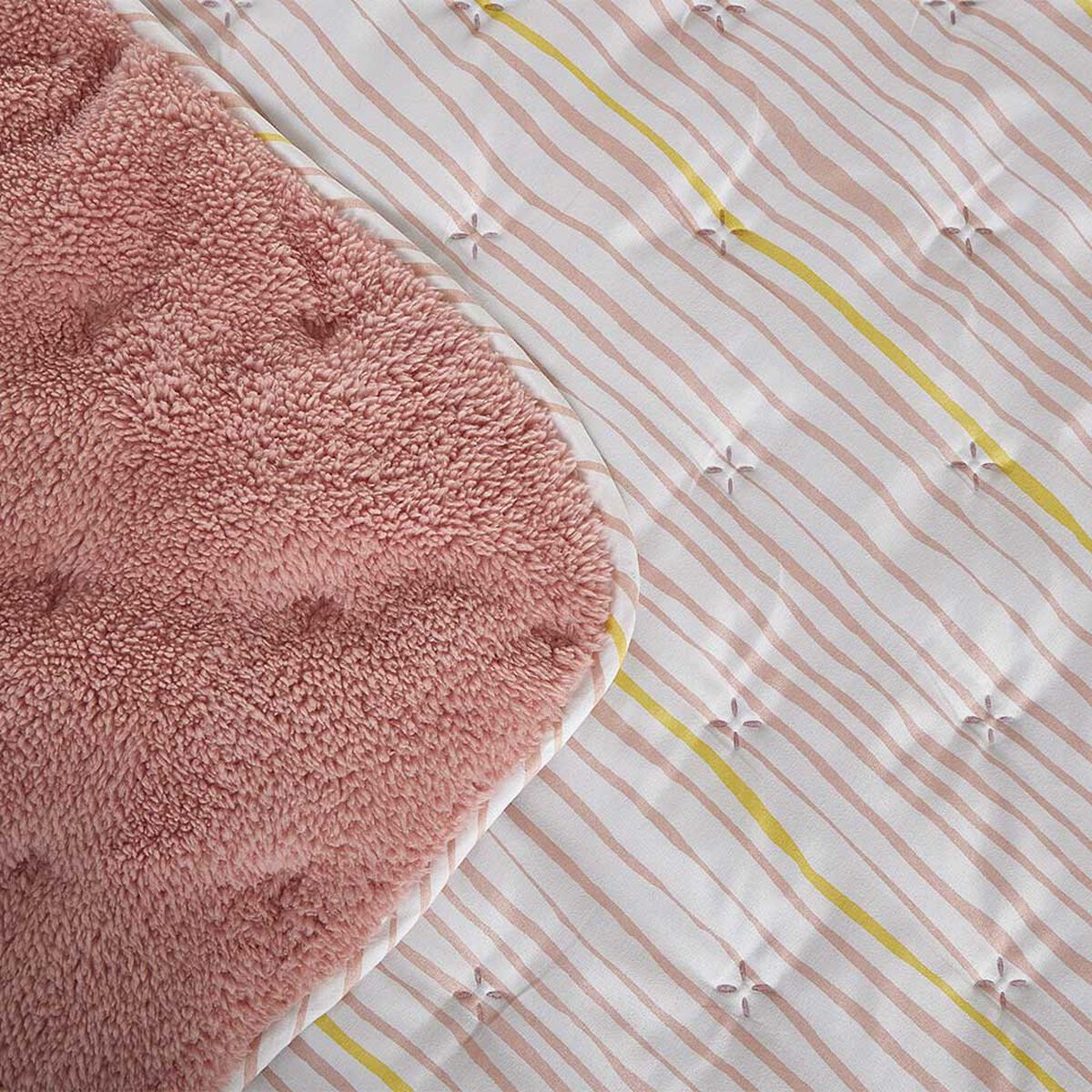 Quilt Horizon Sherpa Casa Linda 1,5 Plazas Rosa