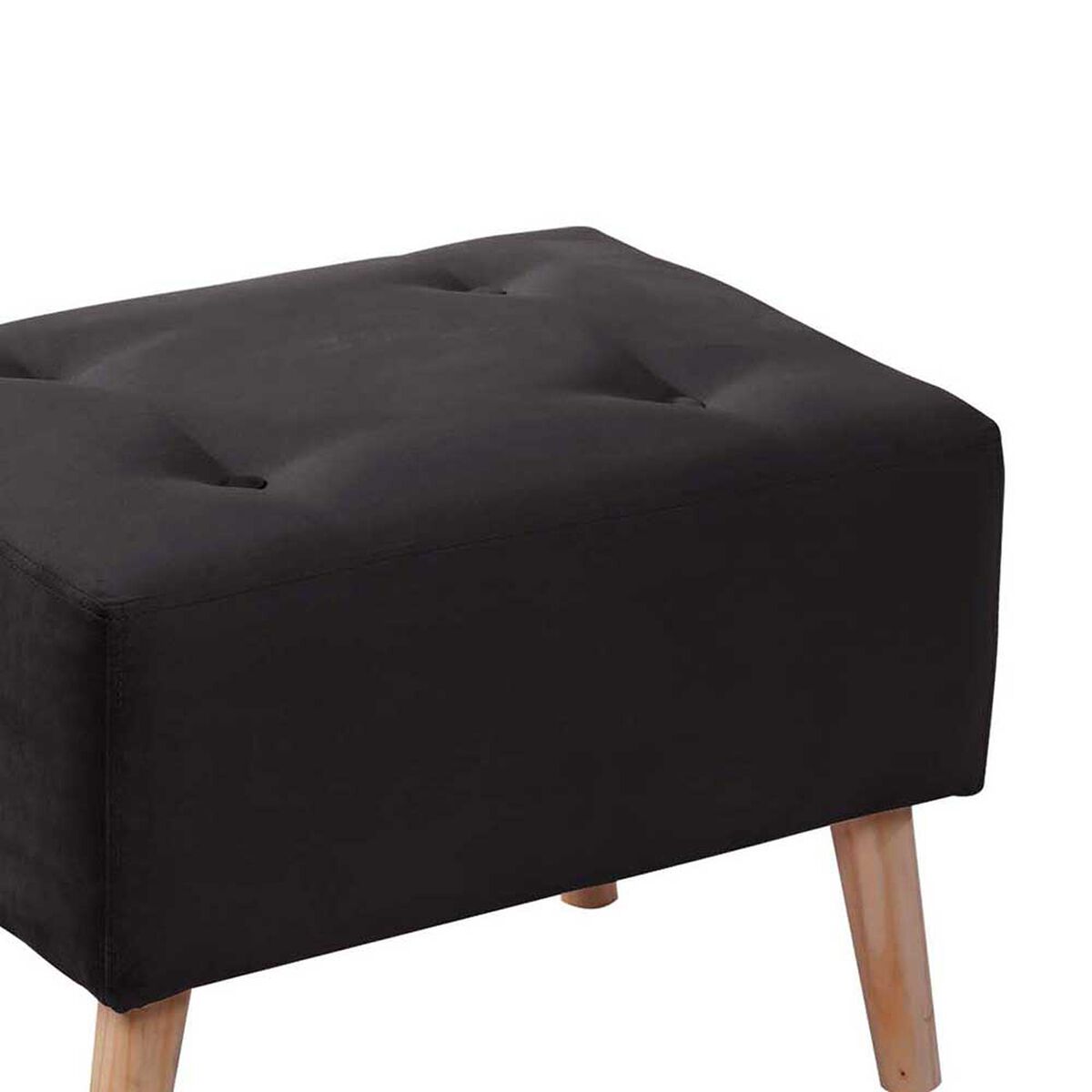 Pouf Latam Home Niza Tela Velvet Negro