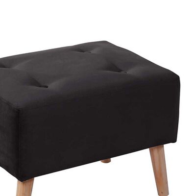 Imagen 2 del producto Pouf Latam Home Niza Tela Velvet Negro